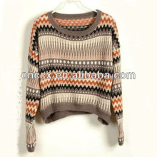 13STC5211 jacquard short pattern knits sweaters para navidad